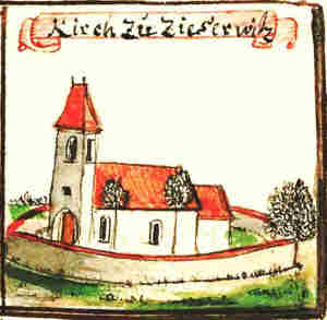 Kirch zu Zieserwitz - Koci, widok oglny